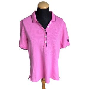 Kartell Shirt Pink Button Down Tennis Short Sleeve Top Size XL